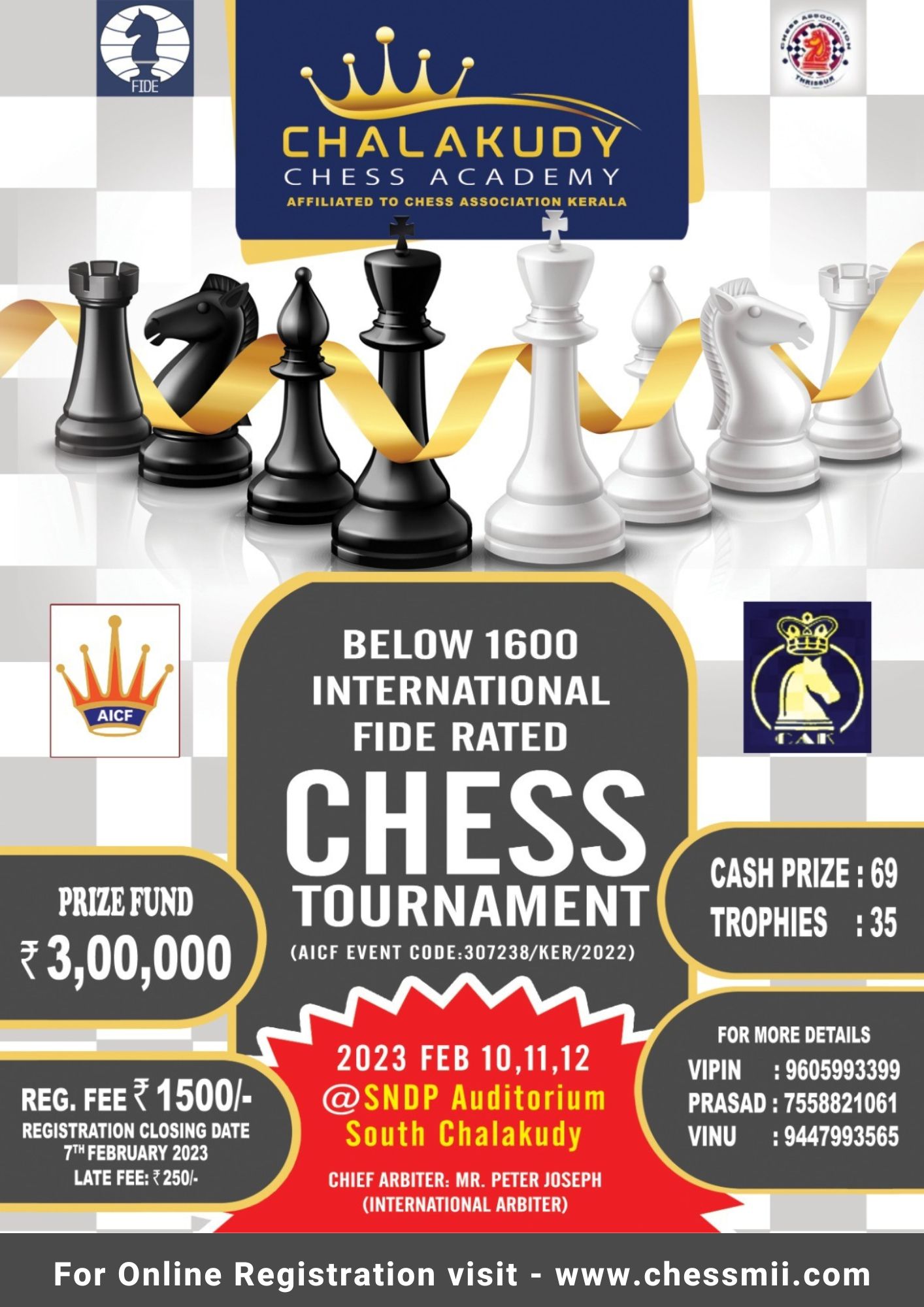 The winter chess tournament is set for Feb. 12