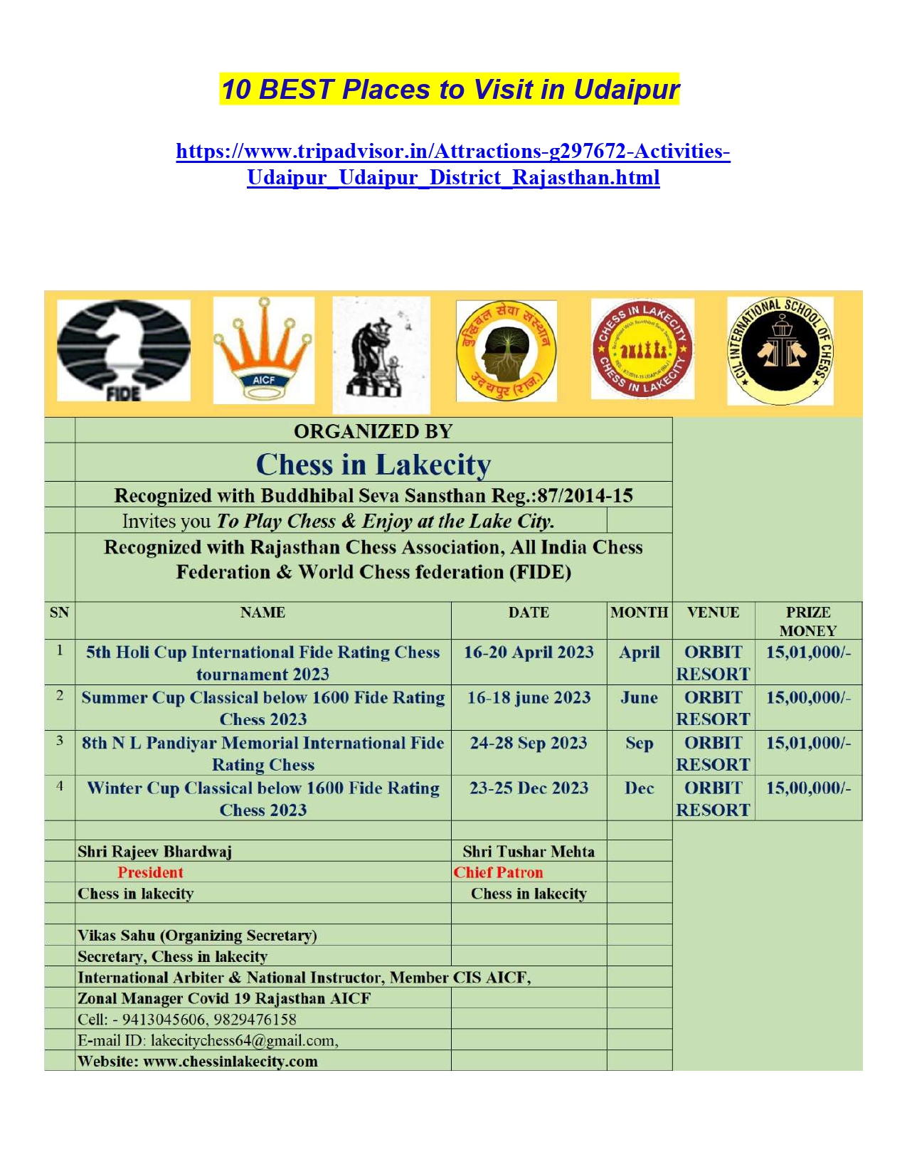 Holi Cup Open Chess Tournament begins